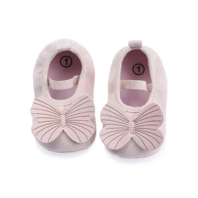 BTRFJY 0-18 Months Baby Girls Infant First walkers Toddler Soft Sole Shoes Cotton Shoes Bowknot Shoes (1)