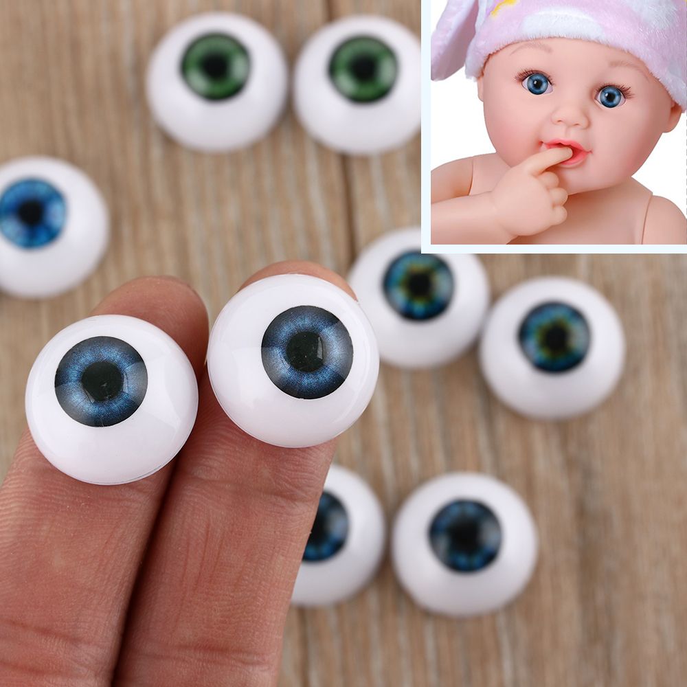 SDG 20mm 22mm 24mm Kids Toy Blue Brown Black Accessories Real Like Baby toy Realistic Dolls Eyes Eyeballs Half Round Hollow