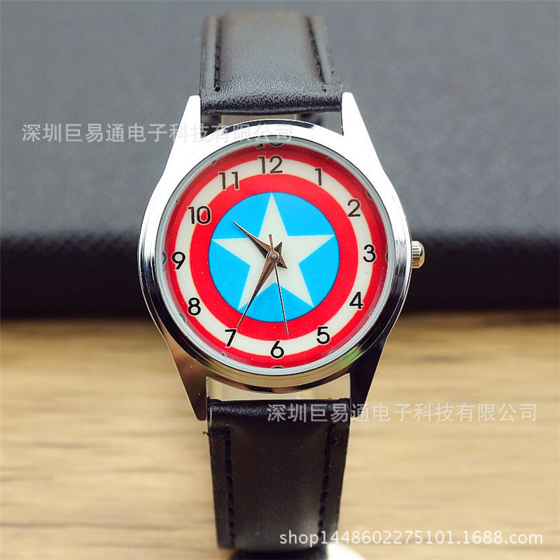 Captain Americas Trẻ Em Bé Trai Bé Gái Đồng Hồ Thạch Anh Hoạt Hình Thời Trang Trẻ Em Mới Thường Ngày Đồng Hồ Đeo Tay Đơn Giản Cho Học Sinh Đồng Hồ Quartz Tròn 0000