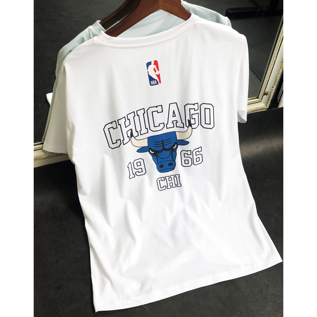 →※▲ Áo thun nam nữ NBA CHICAGO logo thêu, áo phông tay lỡ unisex, Dricco_official
