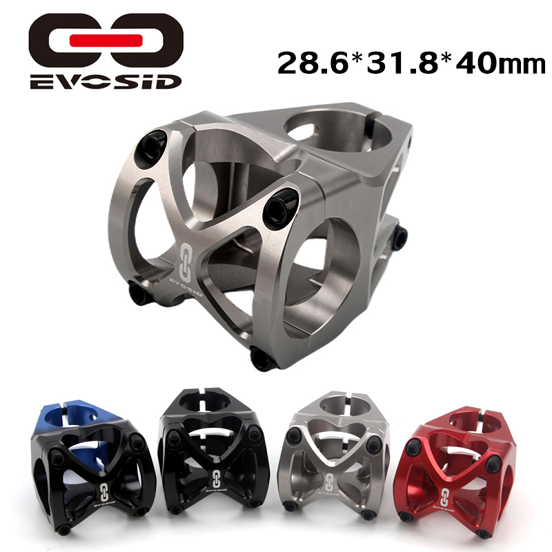 Evosid bicycle stem ultralight 40mm short stem cnc aluminum alloy bike handlebar stem 28.6*31.8mm mtb bike part