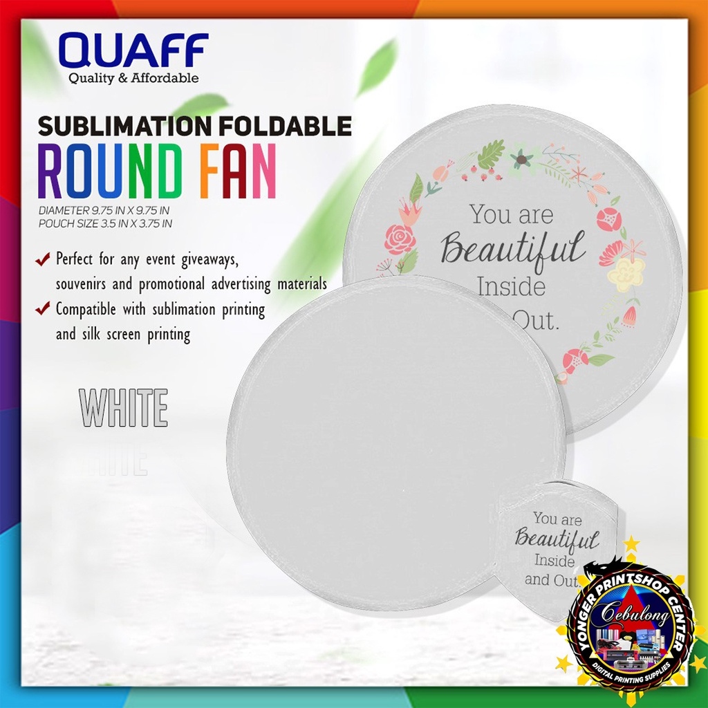 Sublimation Foldable Round Fan