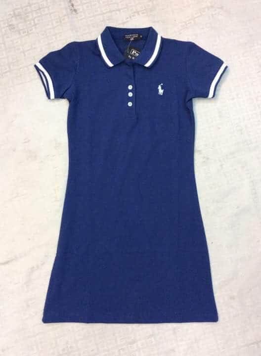 blue polo dress shirt