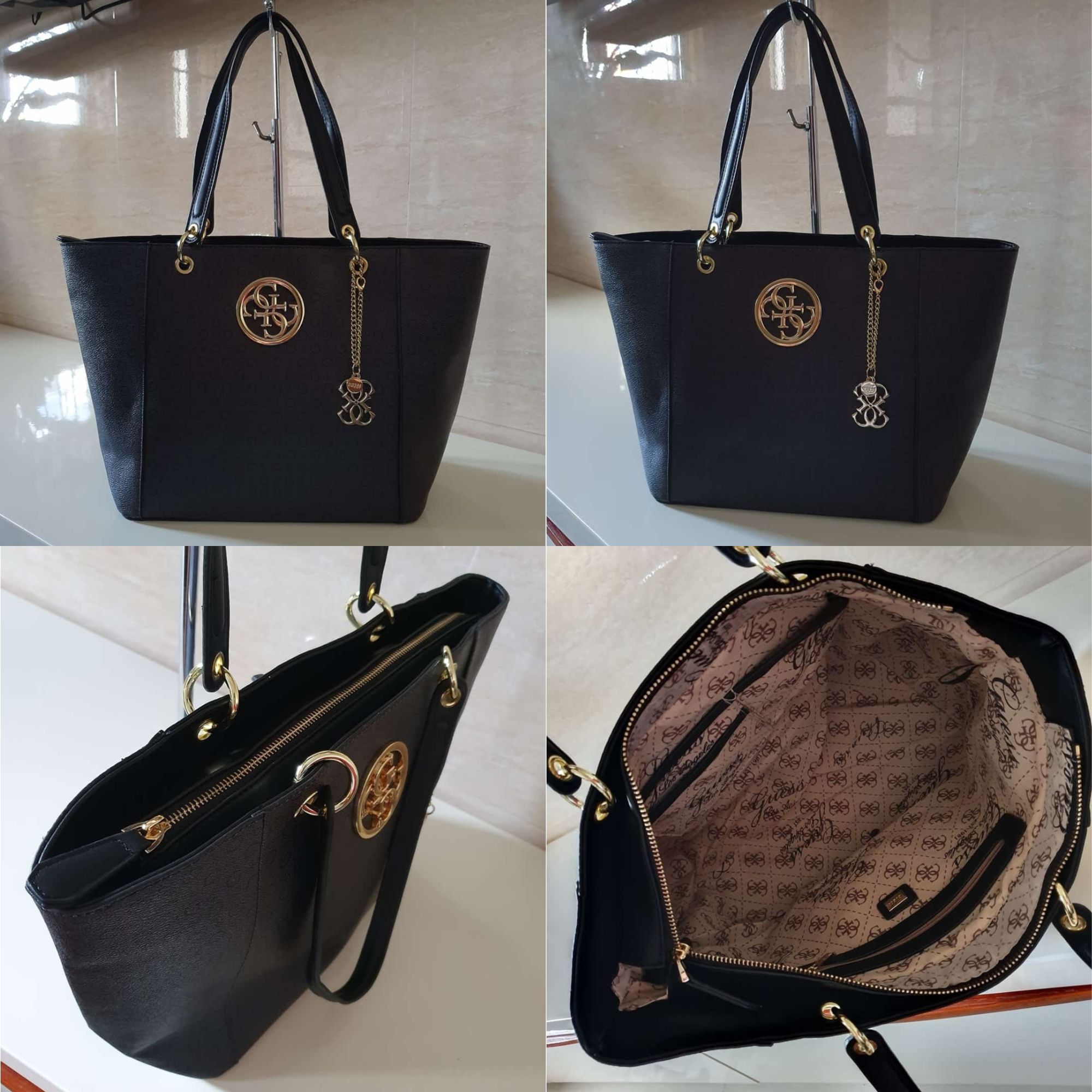 guess leather tote