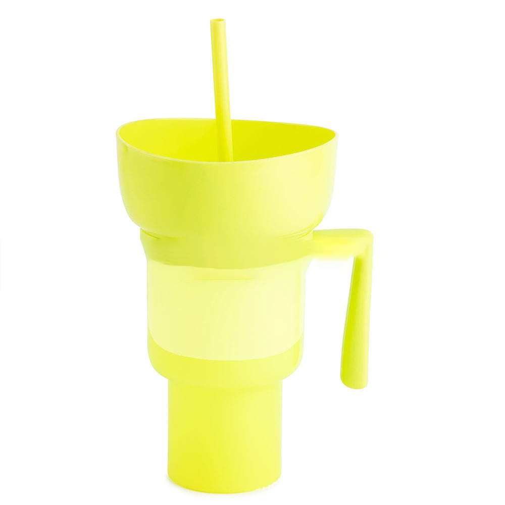 2 In 1 Top Snack Cup With Bowl Leakproof Portable Snack Cup Stadium For  Adults Kids Journey Cinema Trip Home Travel