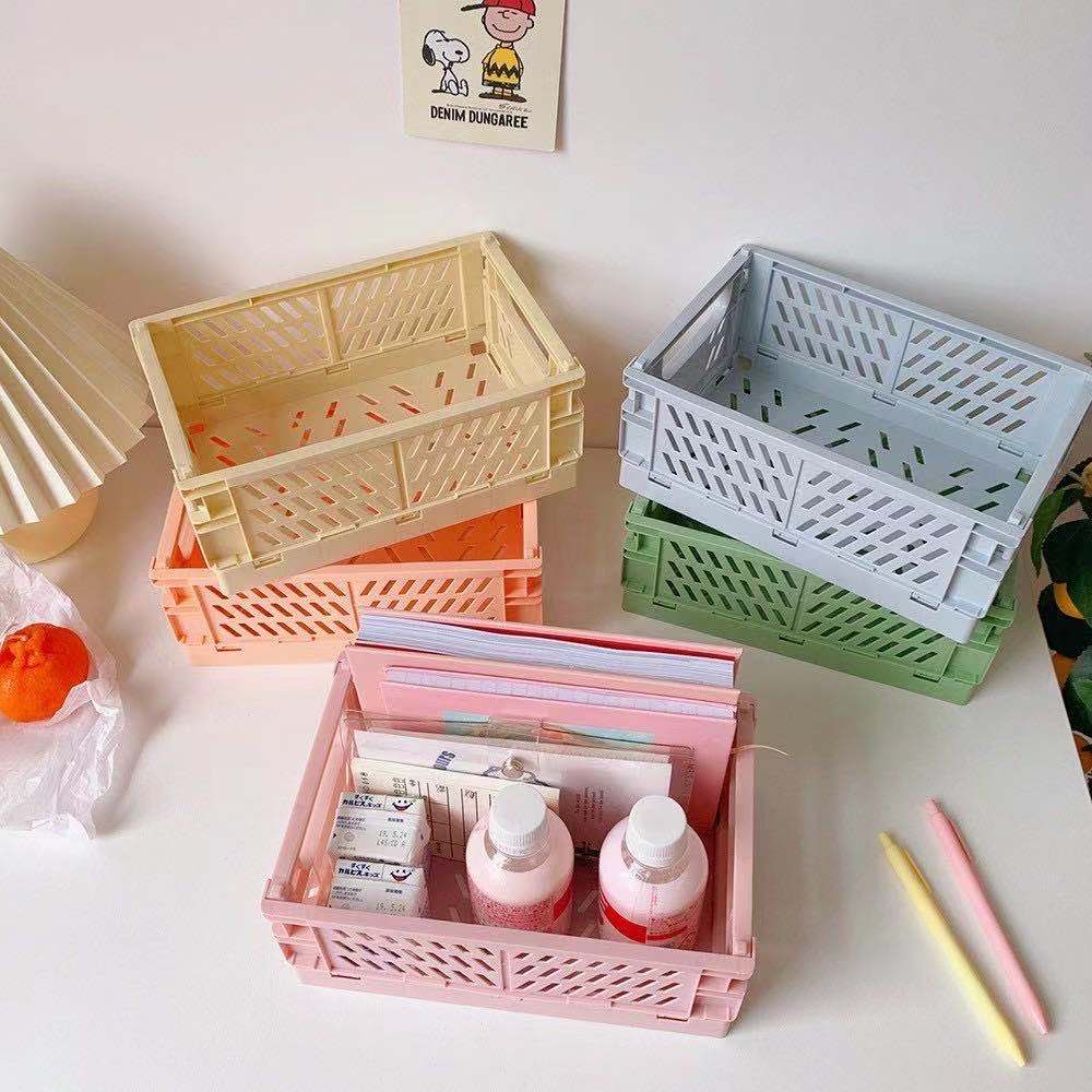Pack of 4 Mini Storage Baskets Tidy Home School Accessories Stationery Organiser 