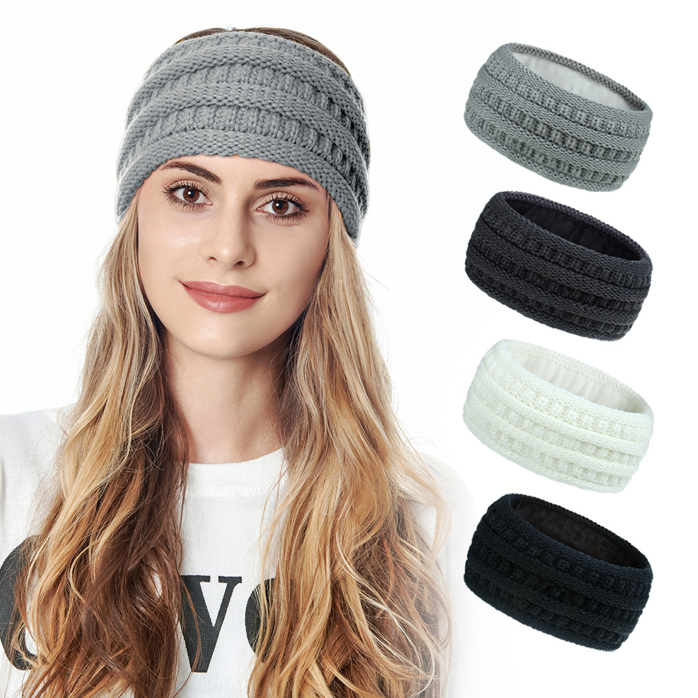 PAN6303936269แฟชั่นอุปกรณ์เสริมผมนุ่มขนแกะ-เรียงราย Headbands สำหรับ Muffs หูหัวแถบถัก Headband Ear เครื่องอุ่น