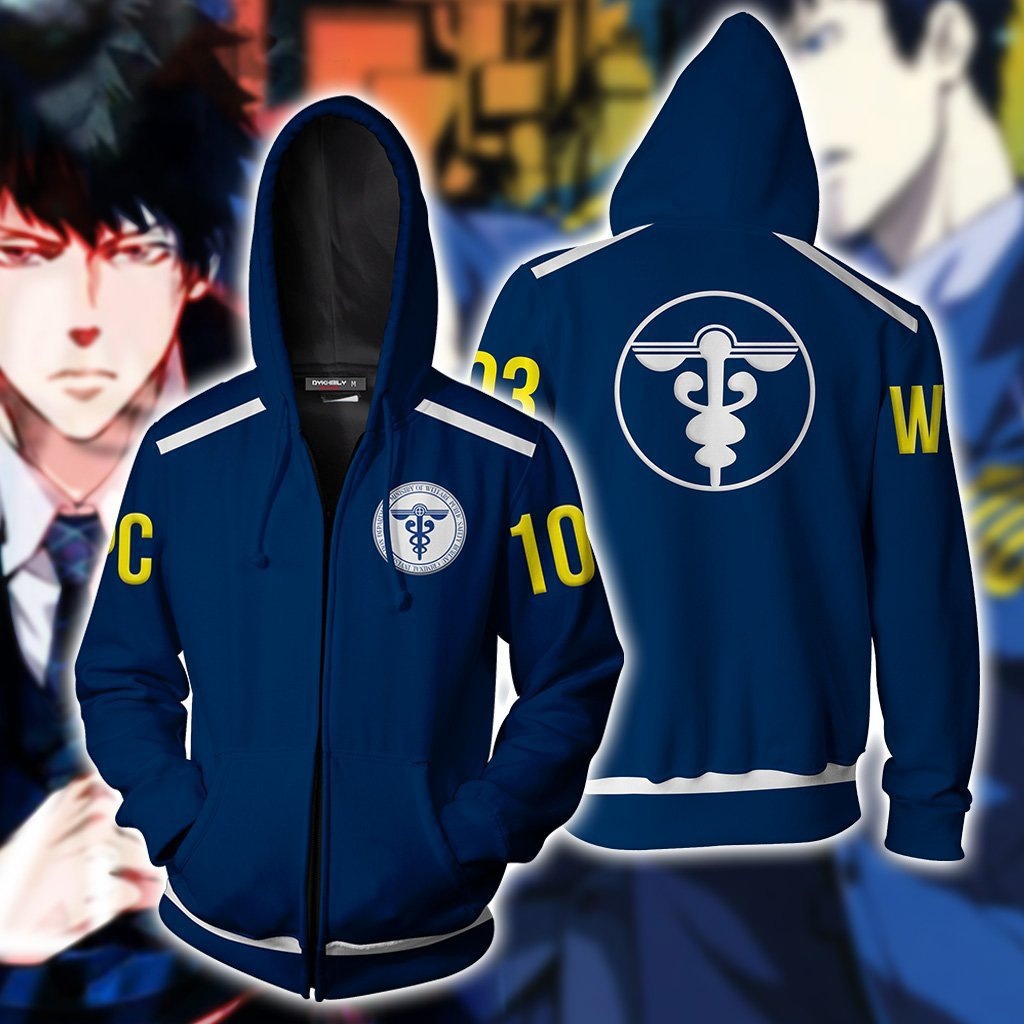 Psycho-Pass Anime Cosplay Jacket Long Sleeve Unisex Top Zipper 3D Coat