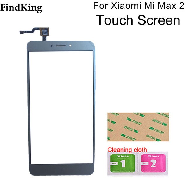 Màn hình cảm ứng 6.44 ''cho xiaomi mi max 2 mặt kính số hóa màn hình cảm ứng mặt kính trước cho xiaomi max 2 keo dán cảm biến