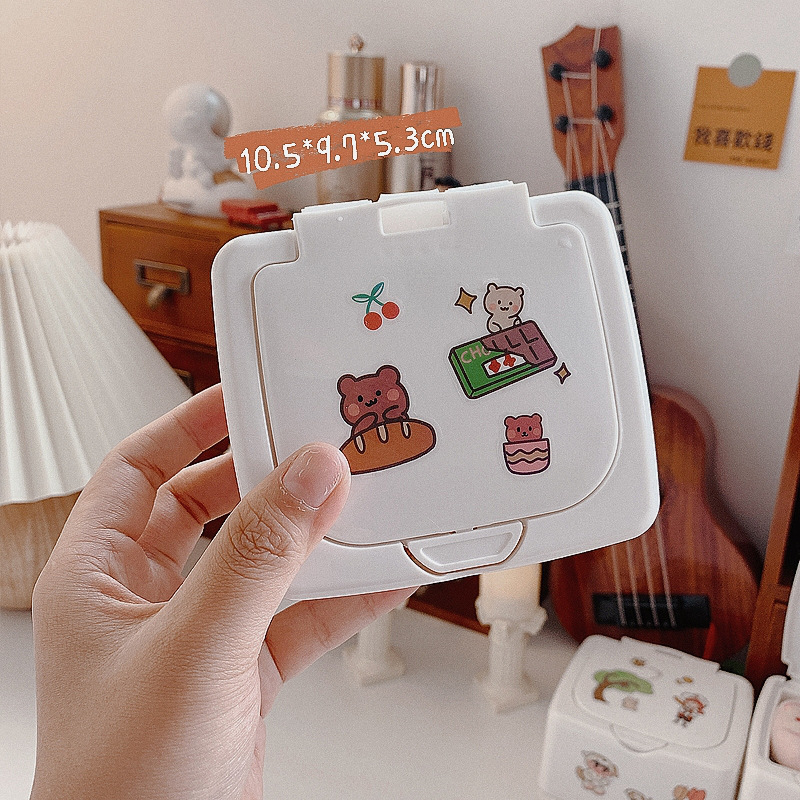Hộp Đựng Đồ Mini Nắp Bật Để Bàn Dễ Thương Tiện Lợi