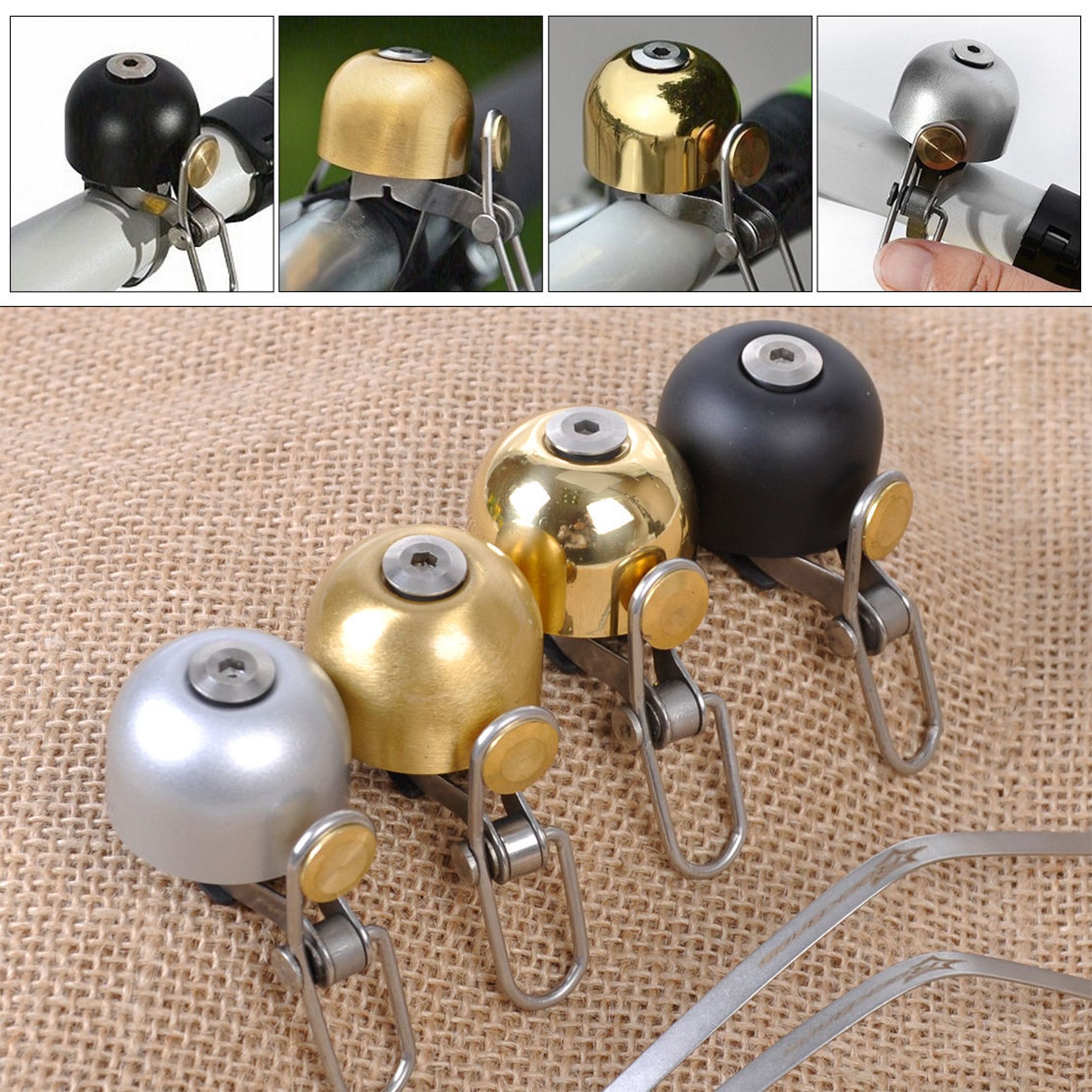 SIKONG Classic Bell Adults or Kids Bikes Crisp Sound Ringer Handlebars Long Sound Ringer Cruiser Bikes Retro Cycling Horn Bicycle Bell BIKE TOOL