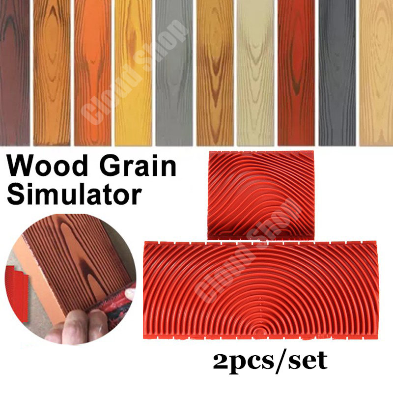 4 Pcs Wood Grain Rubber Imitation Wood Grain Tool Wood Graining Rubber  Imitation Wood Grain Painting Texture Tools For Home Wall, Rubber Wood  Grain Pa