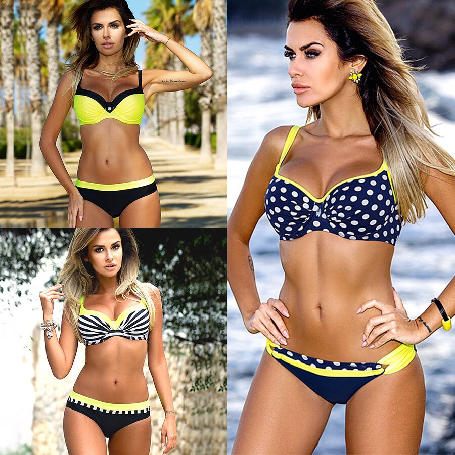 CUPSHE Push Up Floral Wrap Bikini Sets Women Sexy Thong Two Pieces