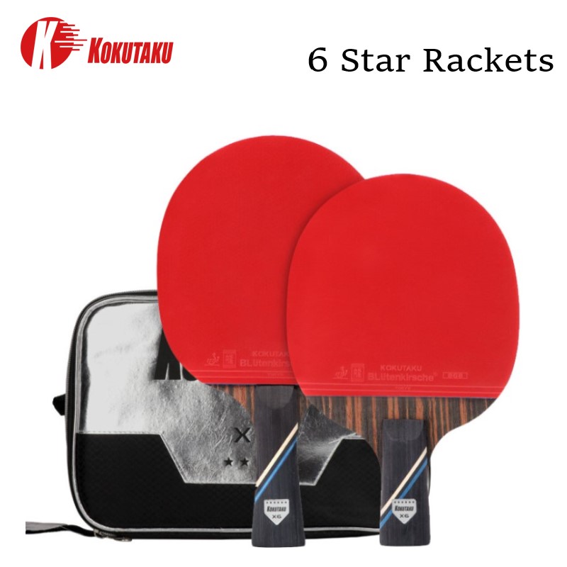Vợt bóng bàn chuyên nghiệp chứng nhận ittf 2 chiếc vợt bóng bàn kokutaku x4 x5 x6 vợt bóng bàn lưỡi carbon cao su nặn mụn