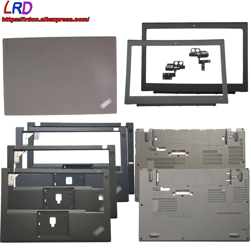 LCD Rear Cover Screen Front Frame Bezel Palmrest Upper Case Base Bottom Lower and Hinge for Lenovo Thinkpad X260 X270 Laptop