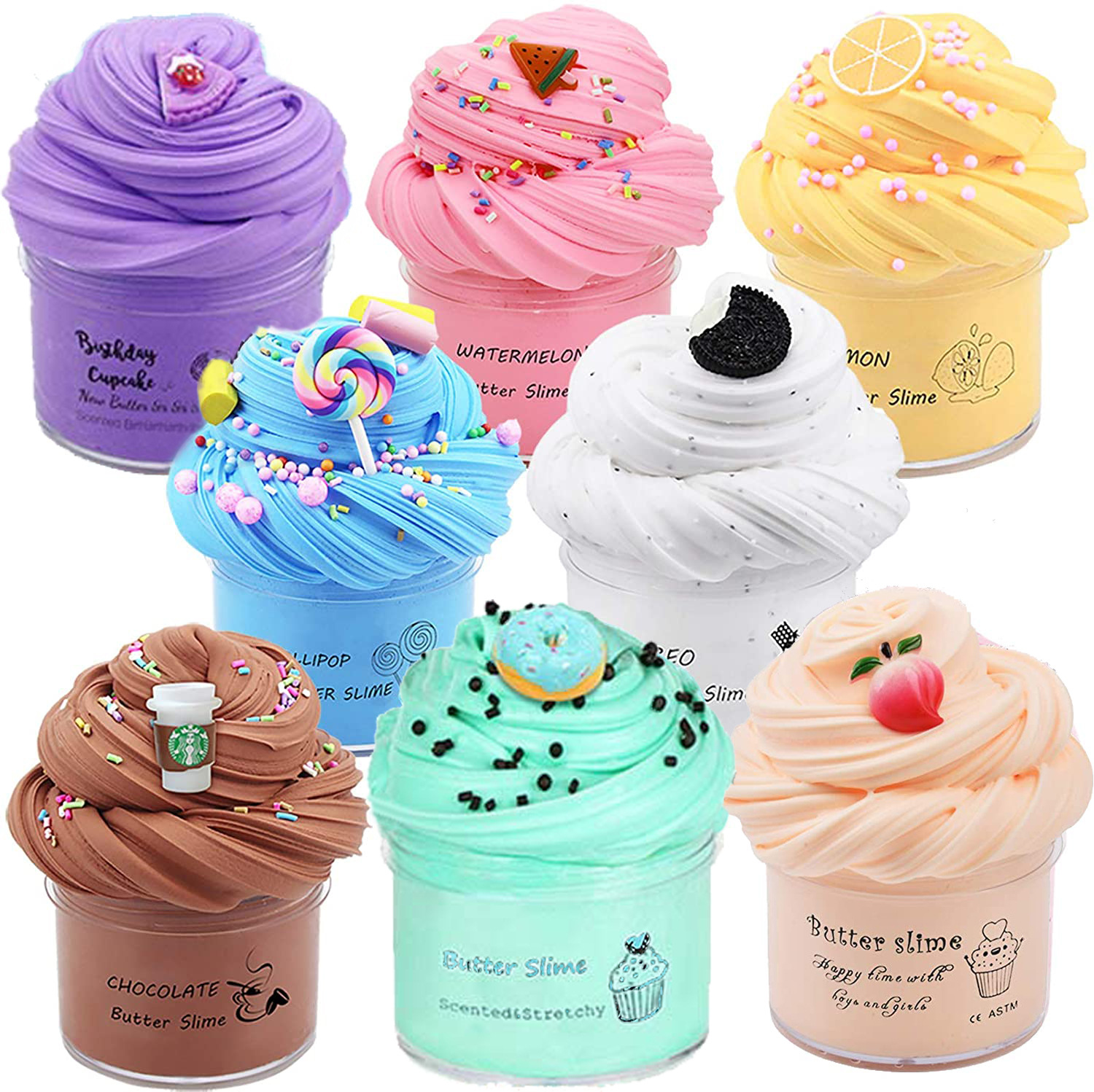 ✨Free Shipping✨ 70ml chất nhờn slime salam đồ chơi chất nhờn squishy đồ chơi màu bông bùn 8 màu jst475