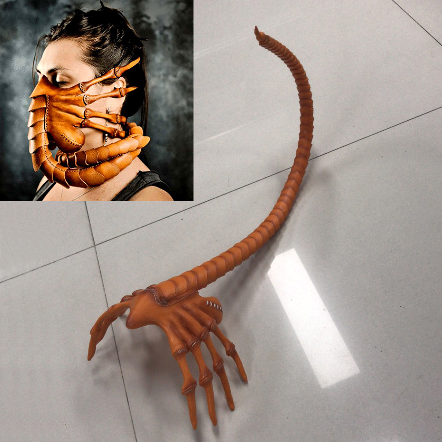 Halloween Horror Shaped Scorpion Simulation New Face Holding Insect Iron  Warrior Latex Headgear | Lazada PH