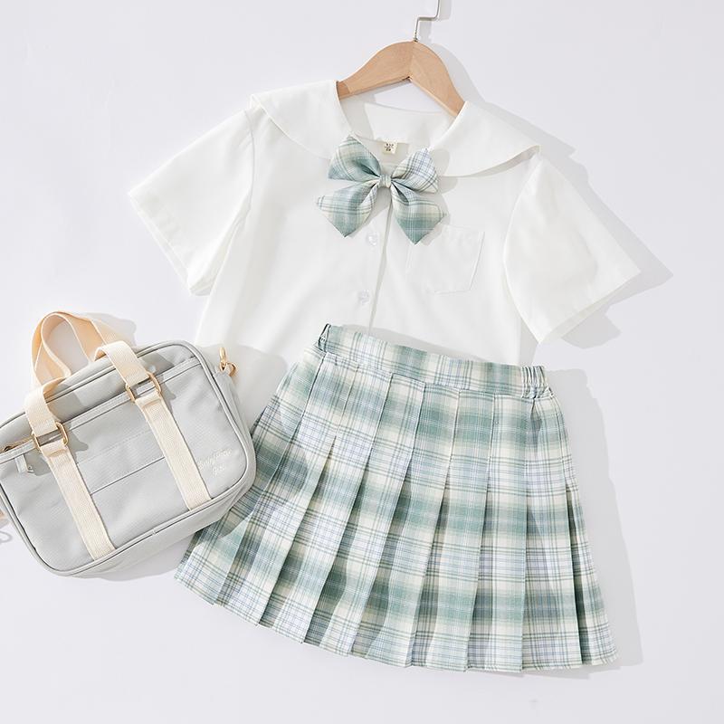 Girls' suit summer clothes new loose foreign style net children's overall shorts two-piece set - 1
