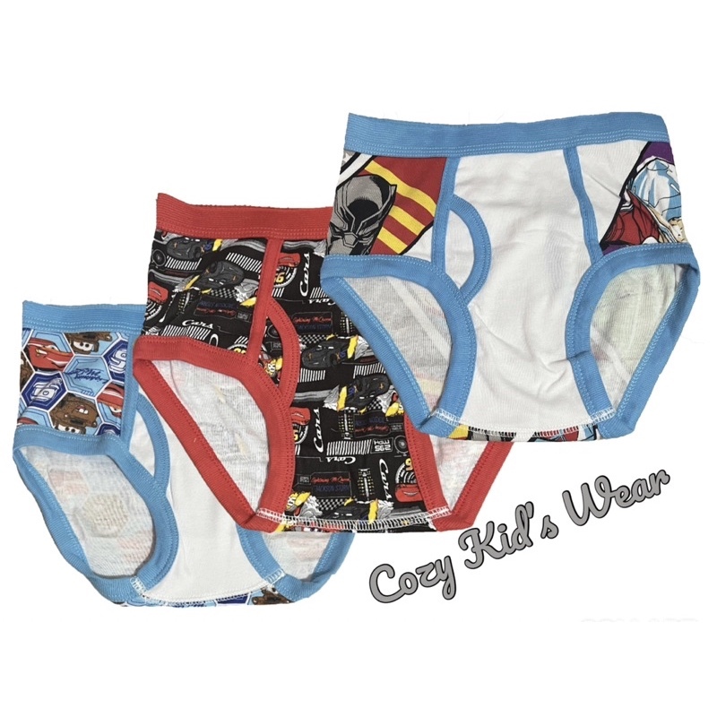 6pcs cartoon characters design underwear brief for kids boy 1-9yrs old  branded export quality