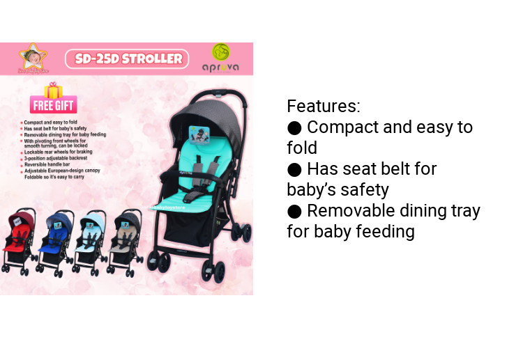 Apruva SD-25D Keiryo Lightweight Stroller for Baby Lazada