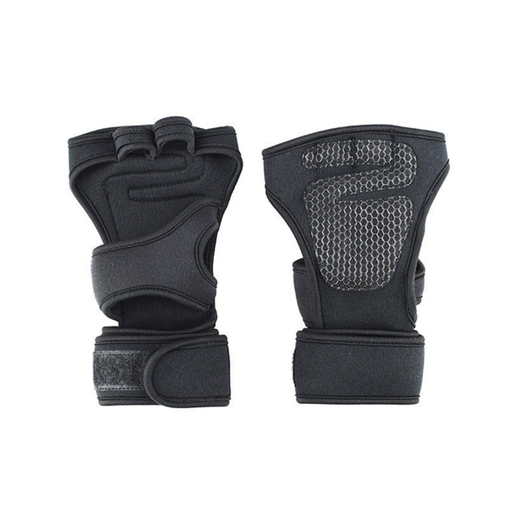 WILLIEAN Non-Slip เพิ่ม Grip Brace Body Building ผ้าพันข้อมือถุงมือยกน้ำหนักถุงมือฟิตเนสมือสนับสนุนผ้าพันแผลการฝึกอบรมถุงมือ