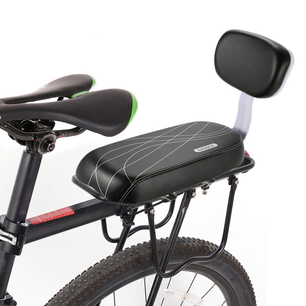 SAVIA อุปกรณ์วงกลมจักรยานจักรยานอานเบาะกันกระแทก PU หนังจักรยาน Saddle กลับจักรยานที่นั่งเด็กเบาะซ้อนท้ายจักรยานจักรยานที่นั่งด้านหลัง
