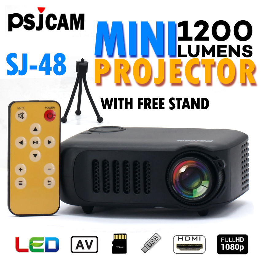 HD 1080P AV Multimedia HDMI Portable LED Projector Home Cinema For Smartphone GA