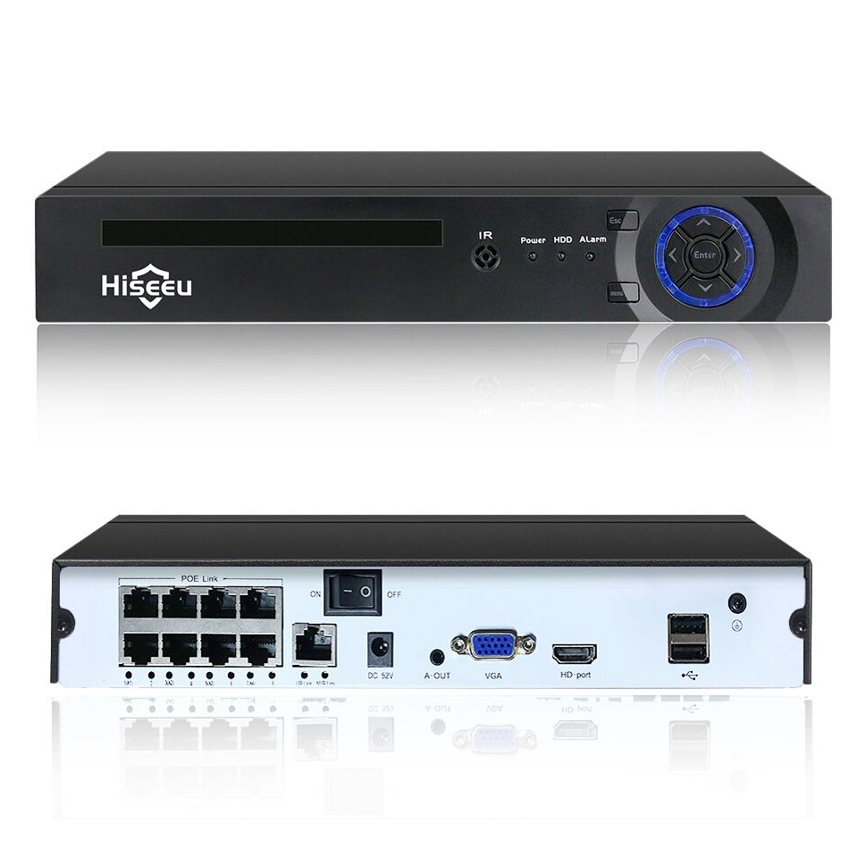 8CH เครื่องมือ NVR PoE Network เครื่องบันทึกวีดีโอรองรับ4CH 5MP8CH 4MP/3MP/1080P ใดๆ ONVIF IP กล้อง