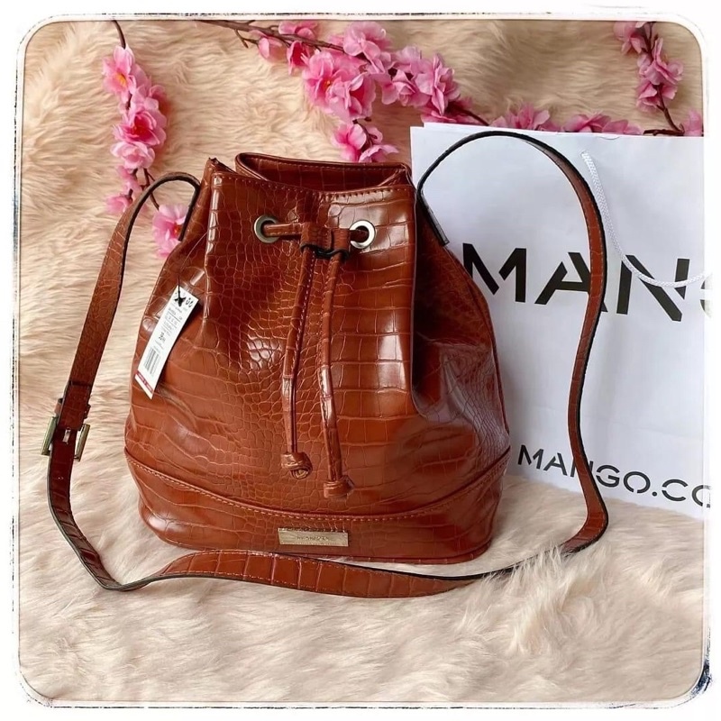 Mango Croc Bucket Bag Lazada PH