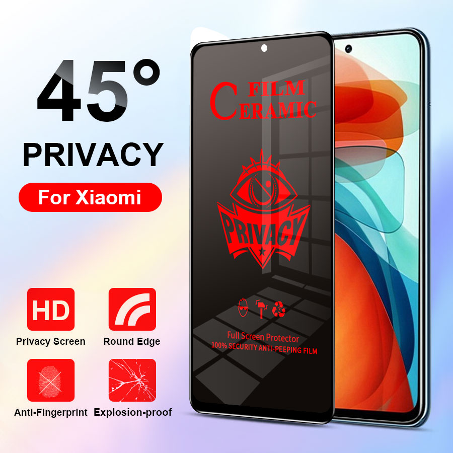 Full Anti Spy Privacy Ceramic Tempered Glass for OPPO A17 A77s F11 F9 F7  Pro A9 A15s A16k A16e A74 A95 Reno 8Z 6Z 5F Lite 4F 2f A54  A55