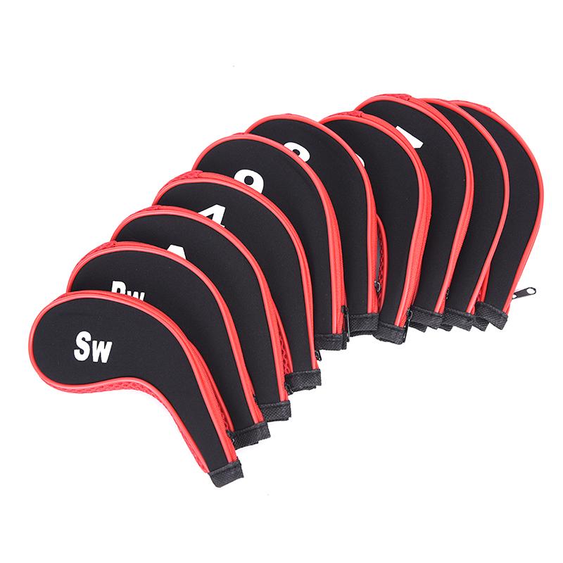 Jay 10PCS Golf Club Head Cover Iron Putter Headcover Protect Set Number Printed