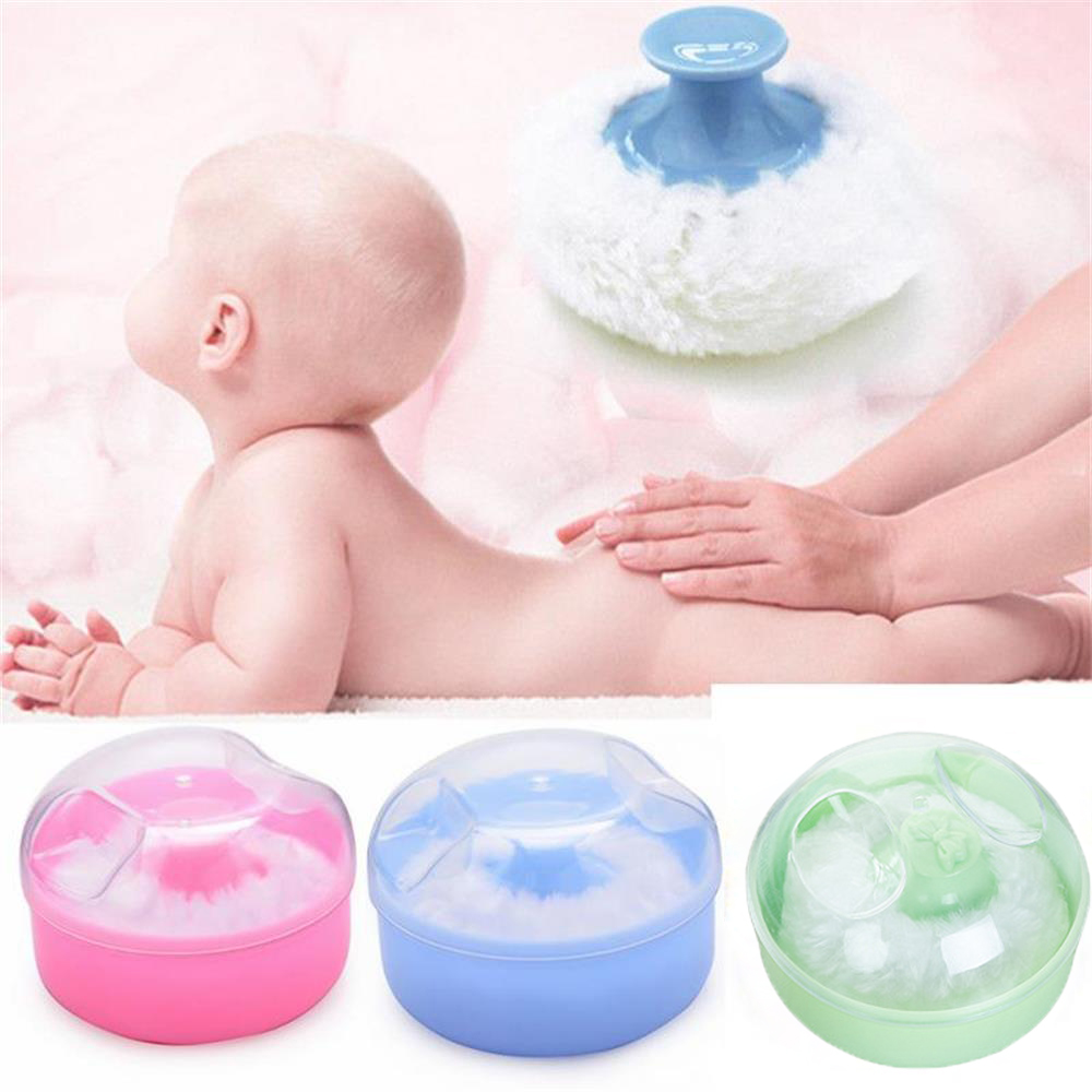 VEC6ZXI36 Practical Baby Skin Care Container Body Soft Tool Baby Powder Puff Infant Puff Newborn Product Sponge Case