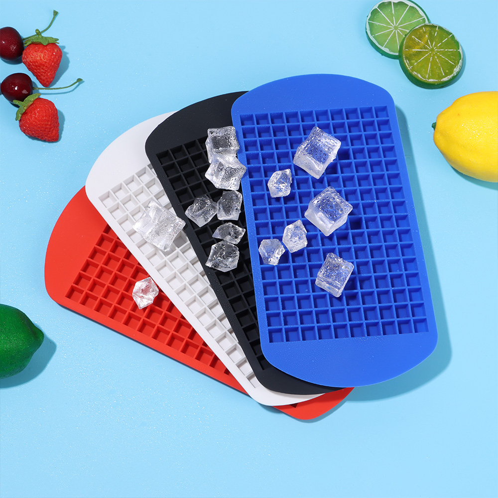 LUO XUEMENG กีฬาอุปกรณ์ครัวสิ่งแวดล้อม160กริดเกรดอาหารขนาดเล็กสแควร์แม่พิมพ์เครื่องทำน้ำแข็งมินิก้อนน้ำแข็ง Ice Cube ถาด
