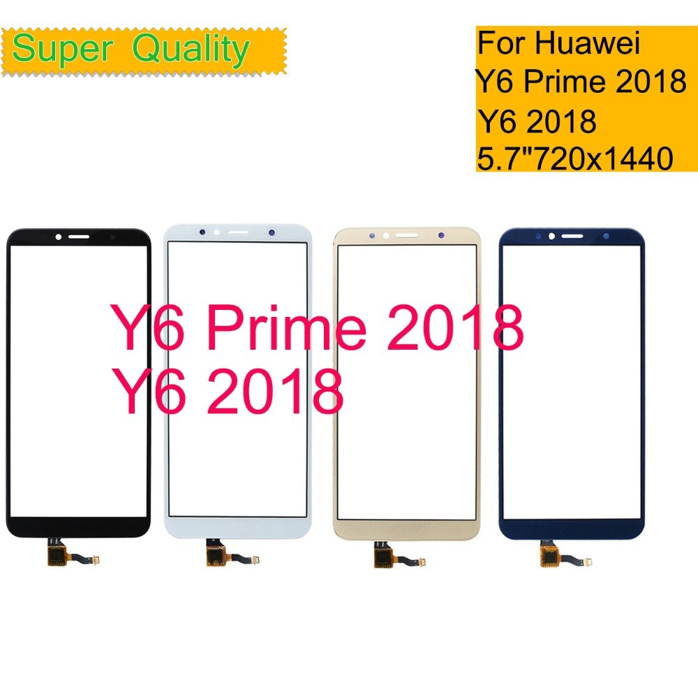 10ชิ้น/ล็อต Touchscreen สำหรับ Huawei Y6 PRIME 2018 ATU-L31หน้าจอสัมผัส Y6 2018หน้าจอสัมผัสเซ็นเซอร์ Digitizer ด้านหน้ากระจกเลนส์ด้านนอก