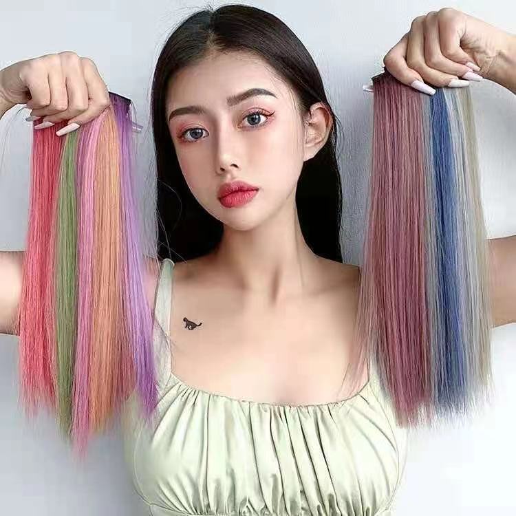50cm Single Clip In Rainbow Color Colored Strand Ombre Hair Extensions Synthetic Hair Hairpieces Hair Clip Long Straight Hair | Lazada PH 50cm Single Clip In Rainbow Color Colored Strand Ombre Hair Extensions Synthetic Hair Hairpieces Hair Clip Long Straight Hair | Lazada PH