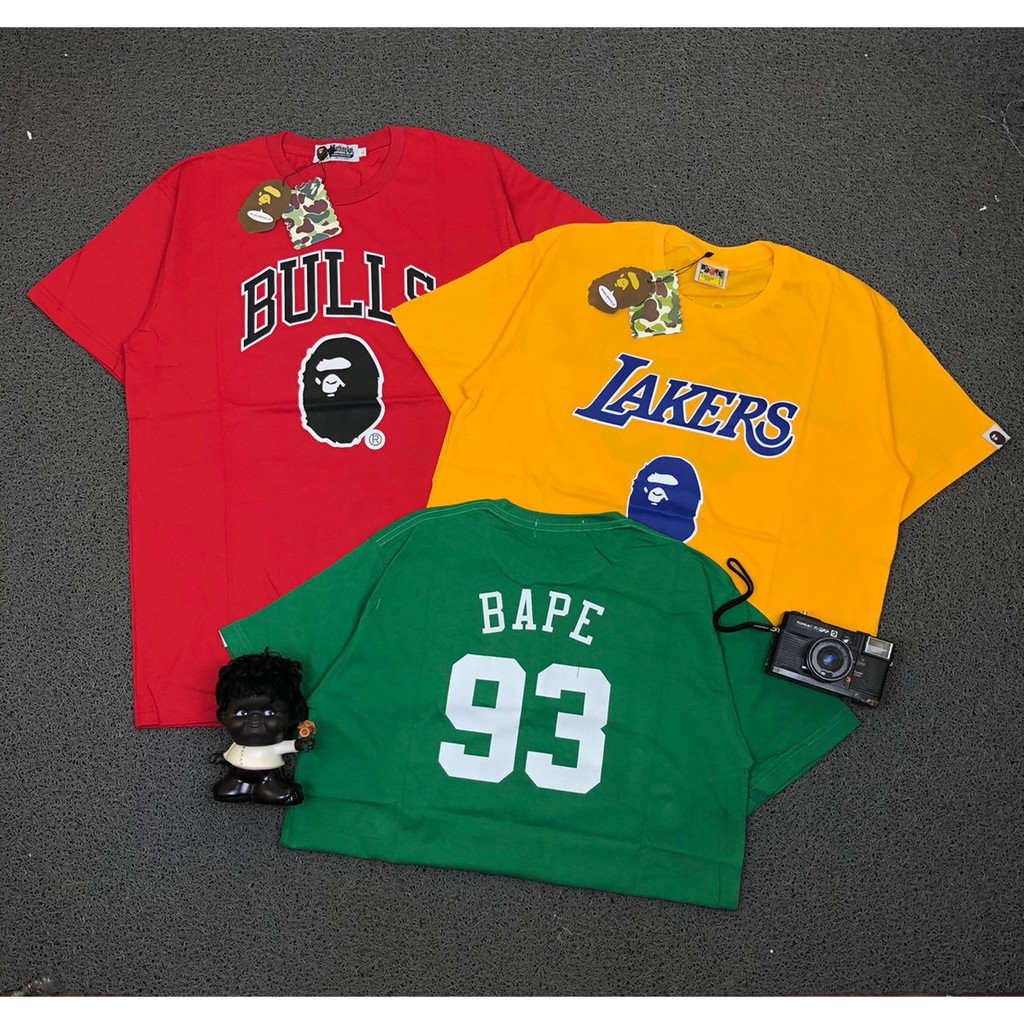 Bape lakers t sales shirt