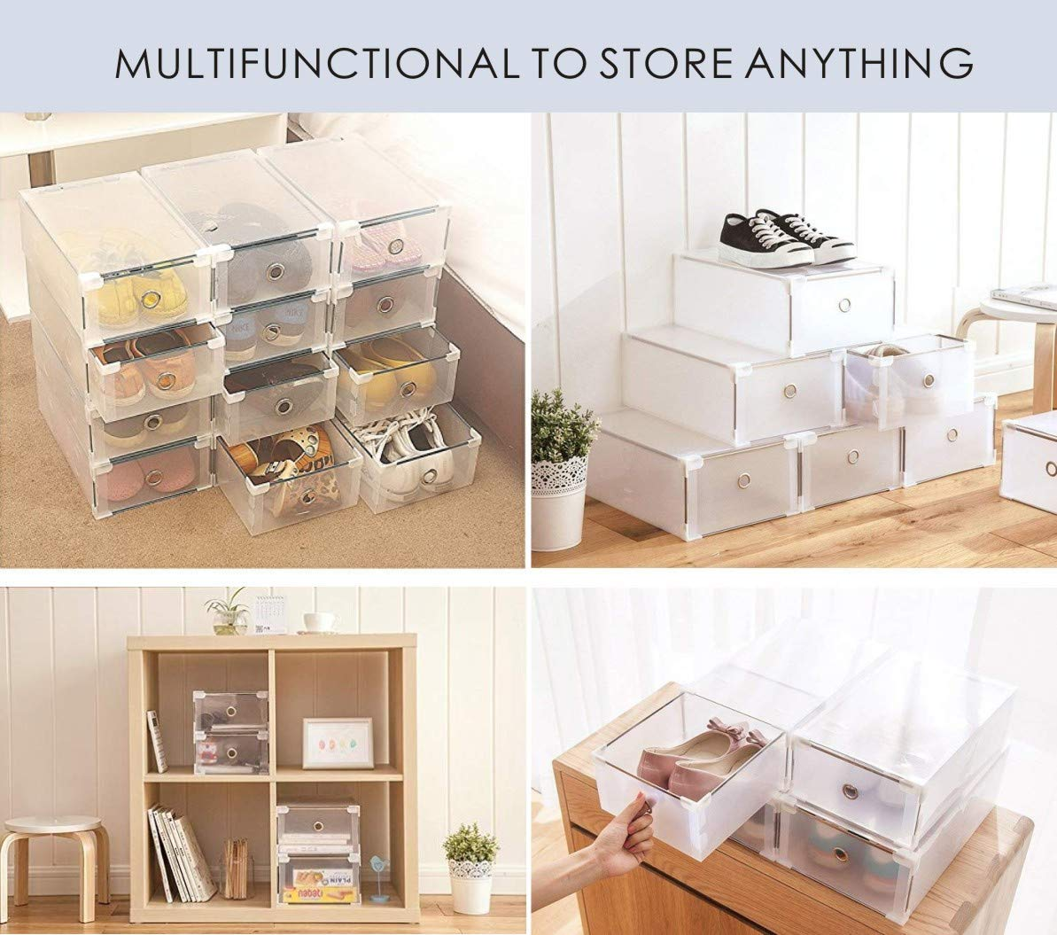 10x 10pcs Drawer Plastic Storage Plastic Drawers Foldable