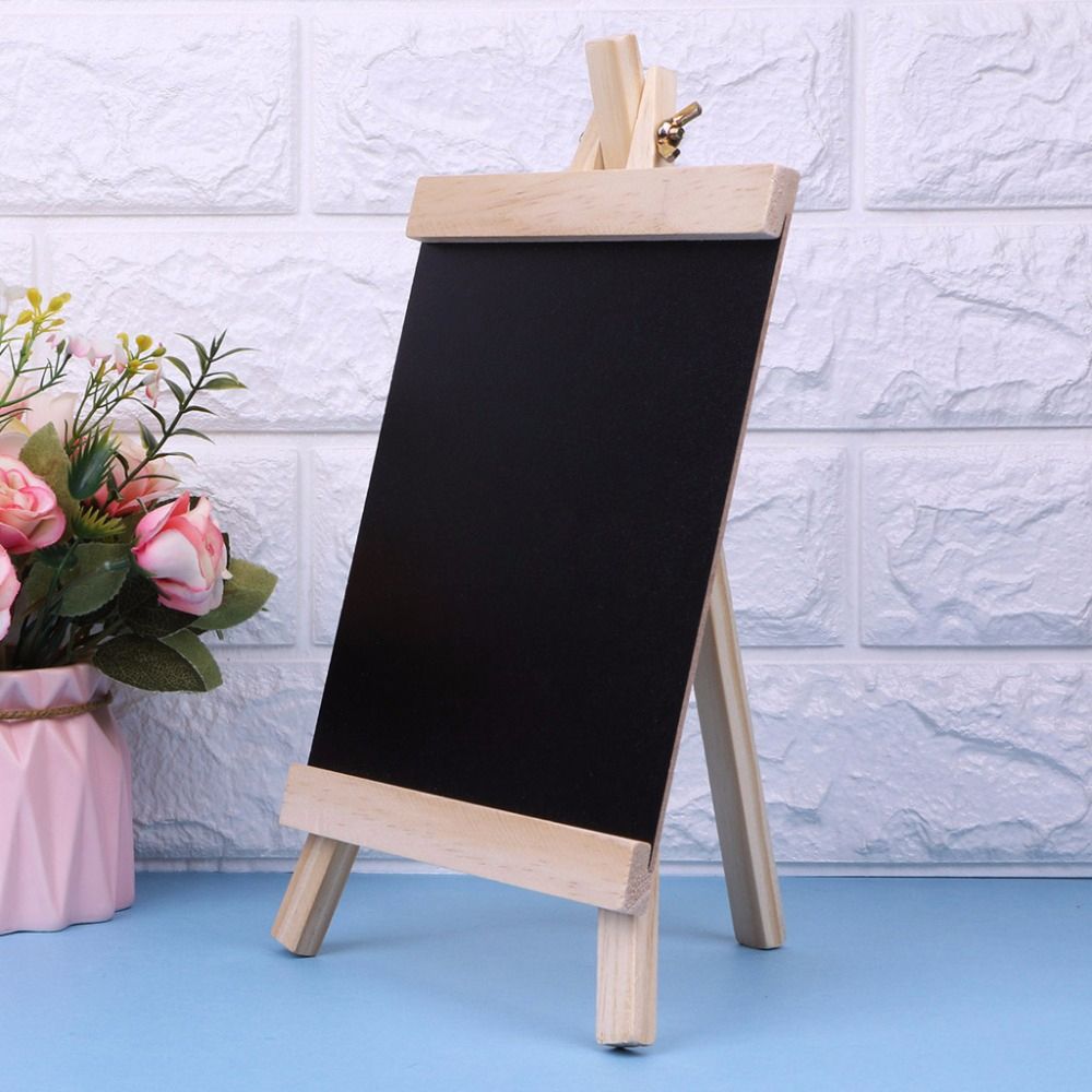 RUPER วาด Mini ชอล์กเด็ก Desktop ข้อความพับกระดานดำไม้กระดานดำกระดานไม้