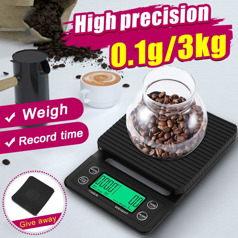 Digital Food Kitchen Scale Timer for Drip / Pour Over Coffee / Cooking /  Baking with Easy to Clean Rubber Mat - China Digital Coffee Scale, 3000g  Scale
