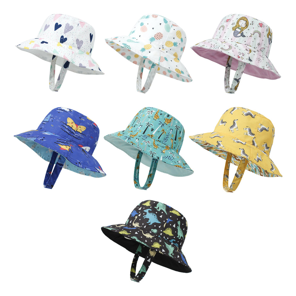 ALDRICH แฟชั่นน่ารักกว้าง Brim ทารกหมวกชายหาดหมวกแก๊ปสำหรับเด็กหมวกทารกหมวกเด็กผู้ชายเด็กหมวกบังแดด UPF 50 + หมวกทรงบักเก็ต