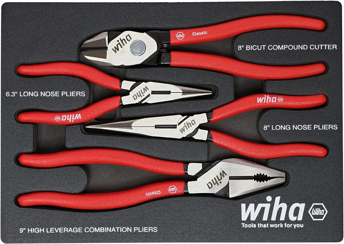 Wiha Piece Classic Grip Pliers and Cutters Tray Set Lazada PH