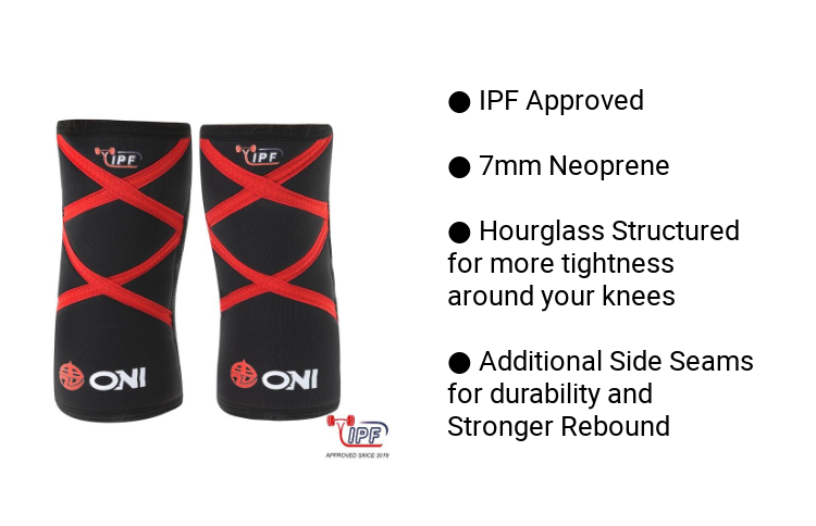 Oni XX Knee Sleeves 7Mm Neoprene Knee Support Ipf Approved