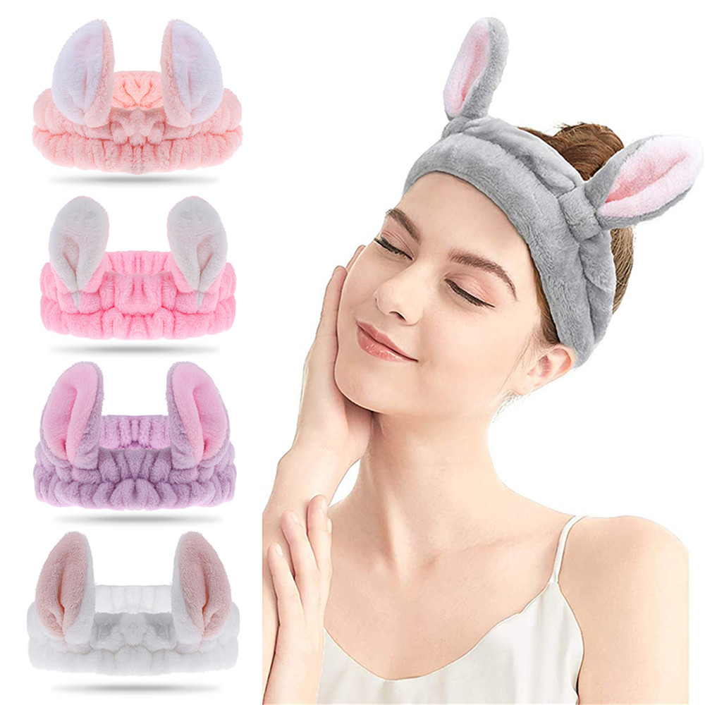 JZE52ZW4B Cute Facial Face Wash Shower Bow Headband Spa Headband Makeup Headbands Headbands for Women