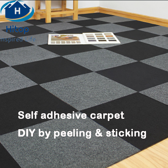 Hitop 30x30cm Self Adhesive Carpet Tiles Diy Floor Splicing For