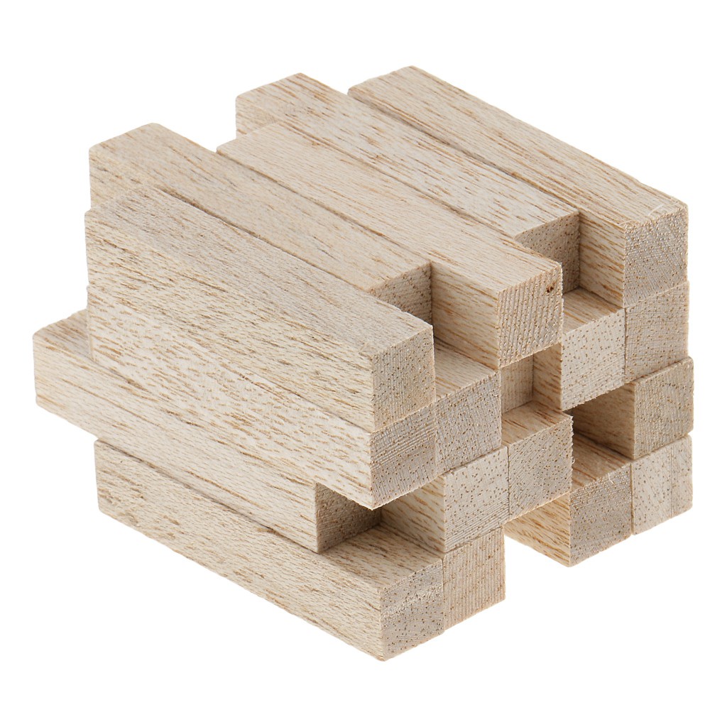 Wooden Dowel Rod Block, Square Wooden Block, Balsa Wood Blocks