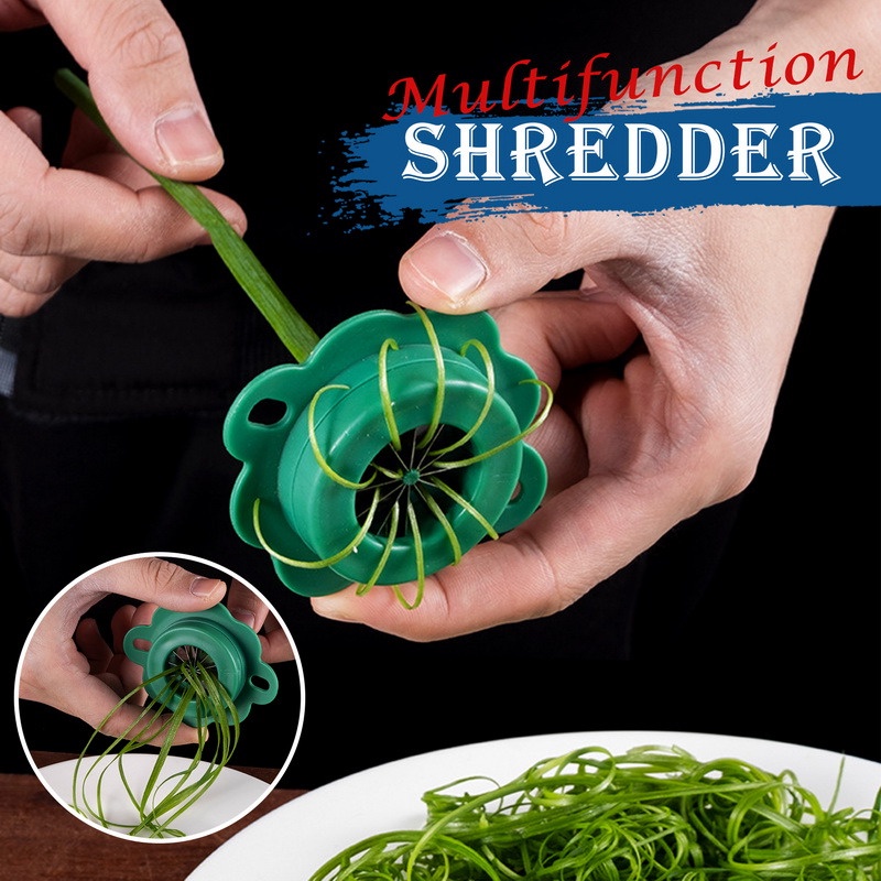 2pcs Green Onion Easy Slicer Shredder Plum Blossom Cut Green Onion Wire  Drawing Superfine Vegetable Shredder Kitchen Accessories