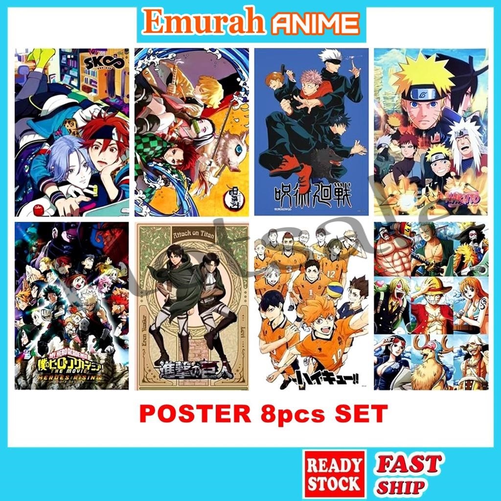 A4 Complete Anime Poster - 2024 Anime Calendar One Piece Blue Lock Kimetsu  no Yaiba Demon Slayer Tokyo Revengers Genshin Impact Haikyuu Jujutsu Kaisen