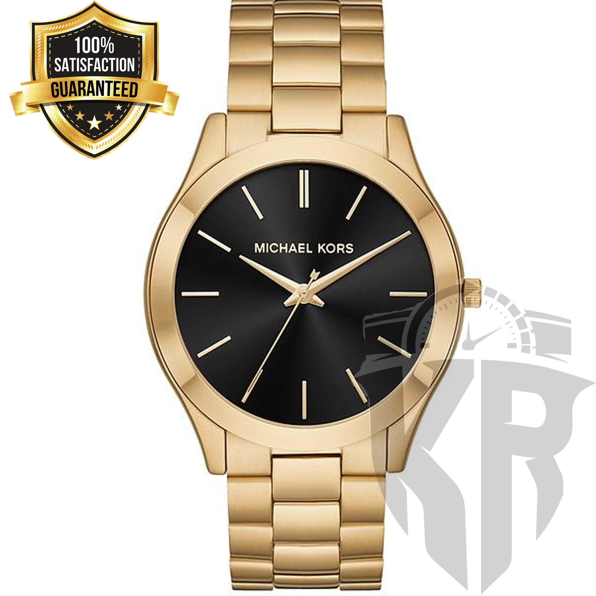 mk watch black and gold