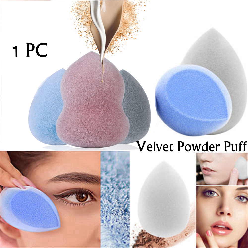 RVGCHC SHOP Hot New Cosmetic Tool Smooth Makeup Velvet Powder Puff Microfiber Fluff Surface Foundation Flocking Sponge