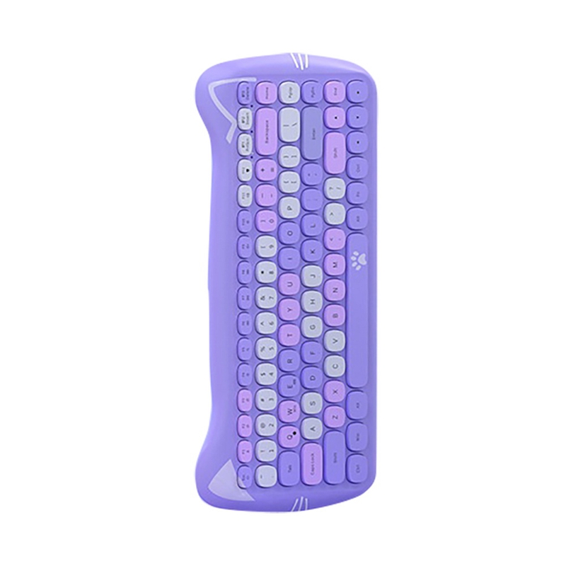 Ajazz 308I 84-Key Wireless Bluetooth Keyboard with Cute Retro Round